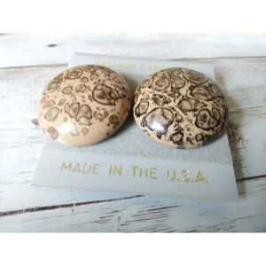 Artistic Earthy Vintage 1980s Earrings Perfect Condition